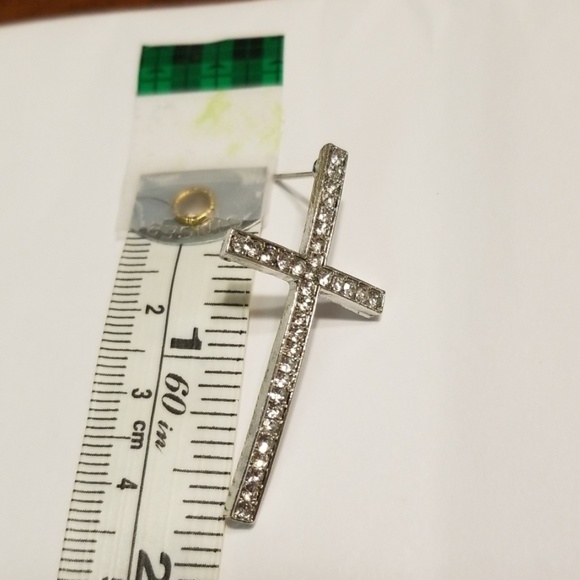 Silver Cross Earrings - Picture 2 of 3